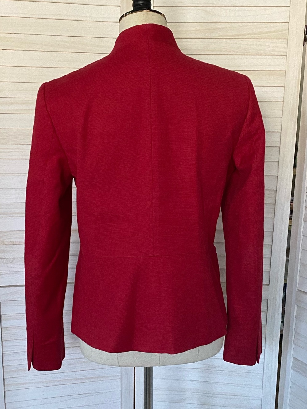 LOFT Textured Collarless Single-Button Blazer SZ 8 - Picture 7 of 12
